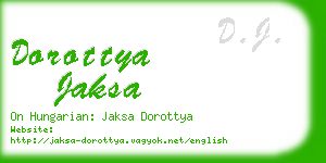 dorottya jaksa business card